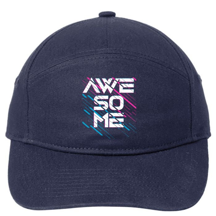Cool Retro 80's Eighties Pattern Awesome 7-Panel Snapback Hat