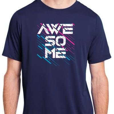 Cool Retro 80's Eighties Pattern Awesome Adult ChromaSoft Performance T-Shirt