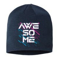 Cool Retro 80's Eighties Pattern Awesome Sustainable Beanie