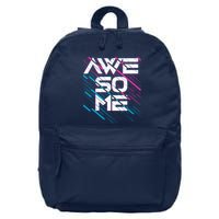 Cool Retro 80's Eighties Pattern Awesome 16 in Basic Backpack