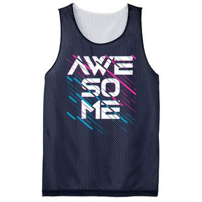 Cool Retro 80's Eighties Pattern Awesome Mesh Reversible Basketball Jersey Tank