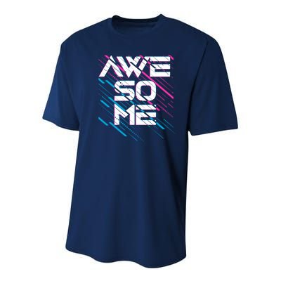 Cool Retro 80's Eighties Pattern Awesome Youth Performance Sprint T-Shirt