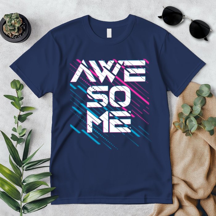 Cool Retro 80's Eighties Pattern Awesome Premium T-Shirt