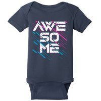 Cool Retro 80's Eighties Pattern Awesome Baby Bodysuit