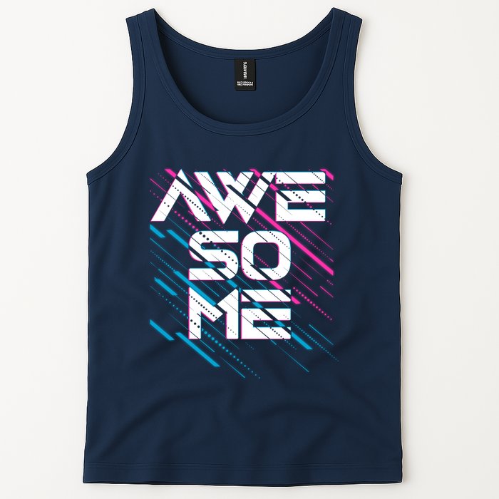 Cool Retro 80's Eighties Pattern Awesome Tank Top