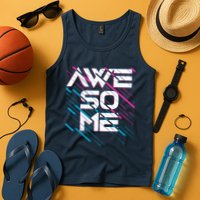Cool Retro 80's Eighties Pattern Awesome Tank Top