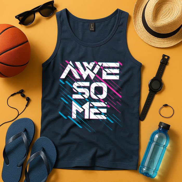 Cool Retro 80's Eighties Pattern Awesome Tank Top