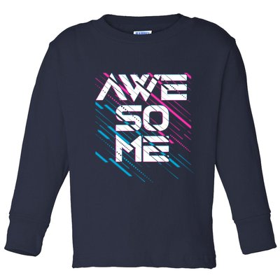 Cool Retro 80's Eighties Pattern Awesome Toddler Long Sleeve Shirt