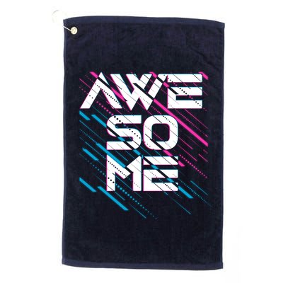 Cool Retro 80's Eighties Pattern Awesome Golf Towel