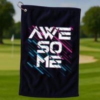 Cool Retro 80's Eighties Pattern Awesome Golf Towel