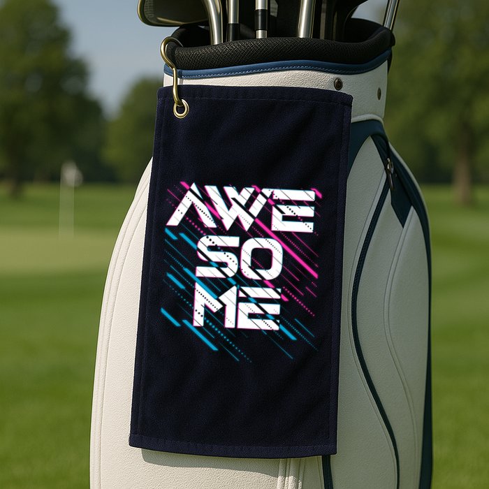 Cool Retro 80's Eighties Pattern Awesome Golf Towel