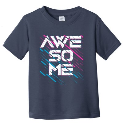 Cool Retro 80's Eighties Pattern Awesome Toddler T-Shirt