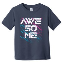 Cool Retro 80's Eighties Pattern Awesome Toddler T-Shirt
