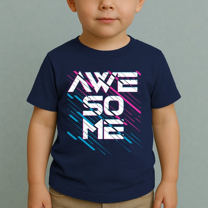 Cool Retro 80's Eighties Pattern Awesome Toddler T-Shirt