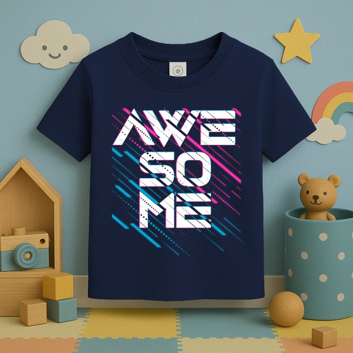 Cool Retro 80's Eighties Pattern Awesome Toddler T-Shirt