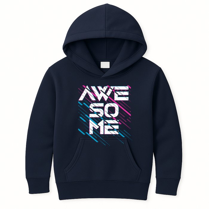 Cool Retro 80's Eighties Pattern Awesome Kids Hoodie