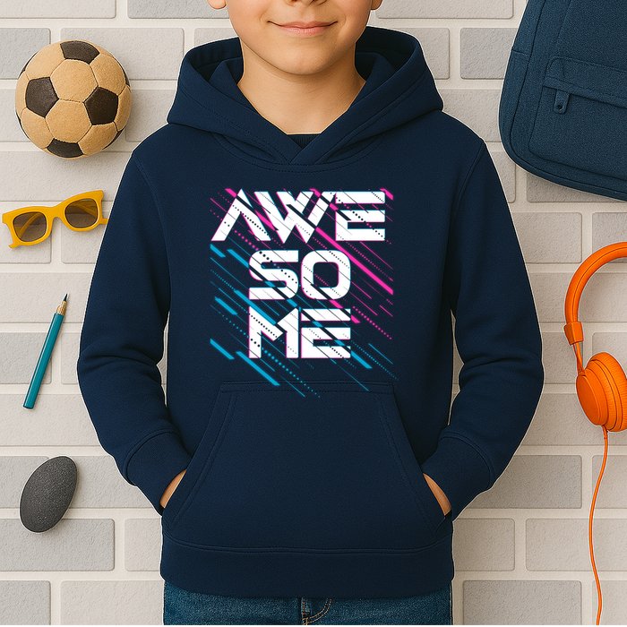 Cool Retro 80's Eighties Pattern Awesome Kids Hoodie