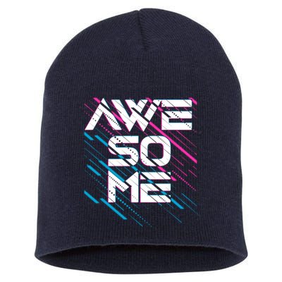Cool Retro 80's Eighties Pattern Awesome Short Acrylic Beanie