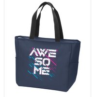 Cool Retro 80's Eighties Pattern Awesome Zip Tote Bag