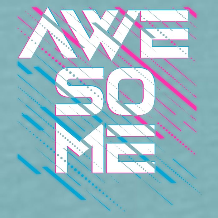 Cool Retro 80's Eighties Pattern Awesome Sueded Cloud Jersey T-Shirt