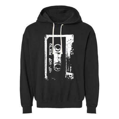 Cassette Retro 90s Style Garment-Dyed Fleece Hoodie