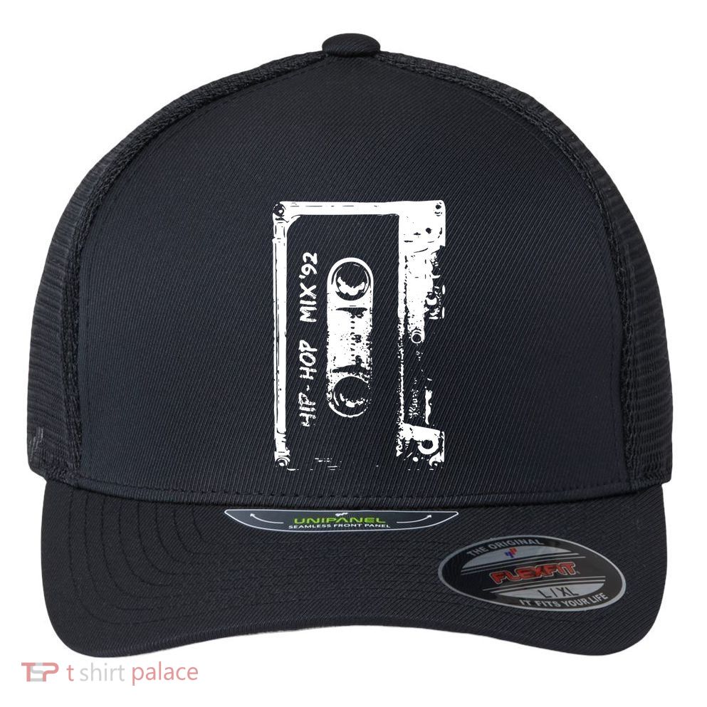 Cassette Retro 90s Style Flexfit Unipanel Trucker Cap