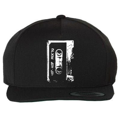 Cassette Retro 90s Style Wool Snapback Cap