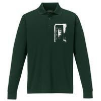 Cassette Retro 90s Style Performance Long Sleeve Polo