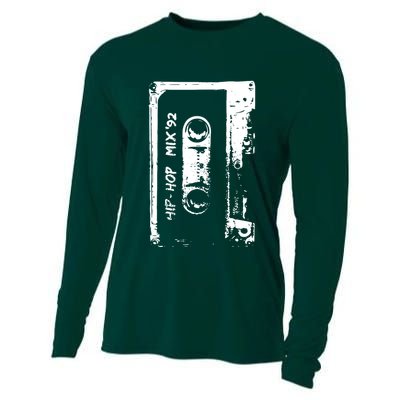 Cassette Retro 90s Style Cooling Performance Long Sleeve Crew