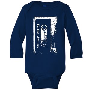 Cassette Retro 90s Style Baby Long Sleeve Bodysuit