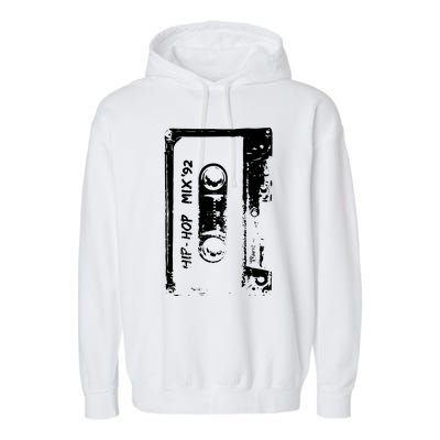 Cassette Retro 90s Style Garment-Dyed Fleece Hoodie