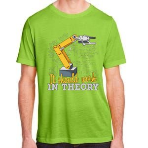 Cartoon Robotic Arm Funny Robotics Engineer Adult ChromaSoft Performance T-Shirt