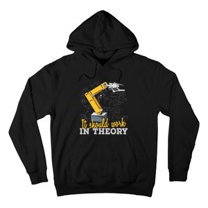 Cartoon Robotic Arm Funny Robotics Engineer Hoodie