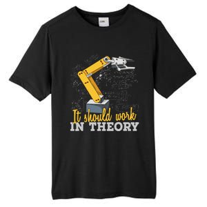 Cartoon Robotic Arm Funny Robotics Engineer Tall Fusion ChromaSoft Performance T-Shirt