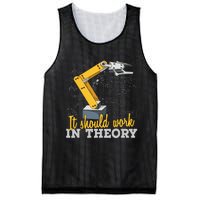 Cartoon Robotic Arm Funny Robotics Engineer Mesh Reversible Basketball Jersey Tank