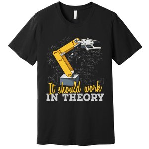 Cartoon Robotic Arm Funny Robotics Engineer Premium T-Shirt