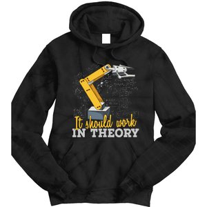 Cartoon Robotic Arm Funny Robotics Engineer Tie Dye Hoodie