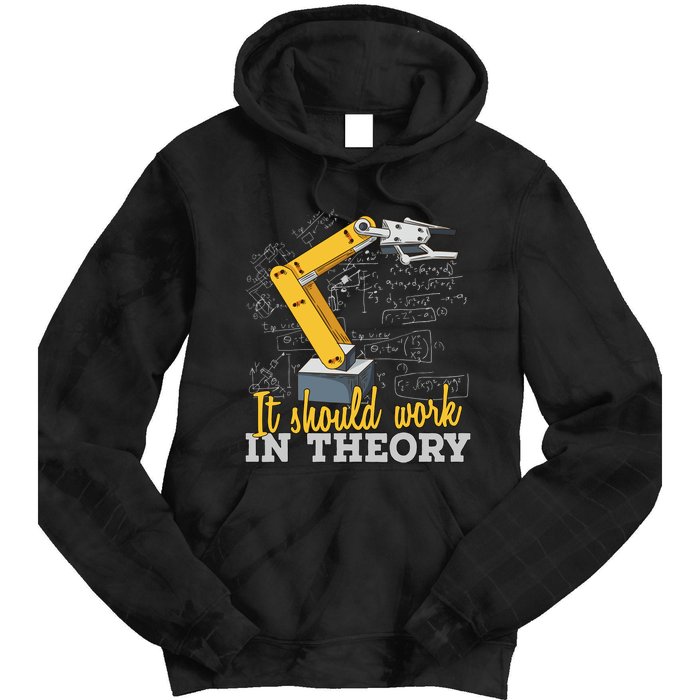 Cartoon Robotic Arm Funny Robotics Engineer Tie Dye Hoodie