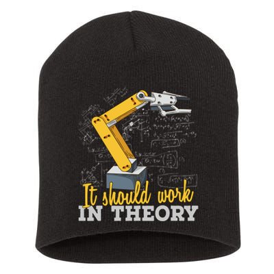 Cartoon Robotic Arm Funny Robotics Engineer Short Acrylic Beanie