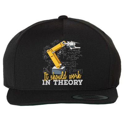 Cartoon Robotic Arm Funny Robotics Engineer Wool Snapback Cap