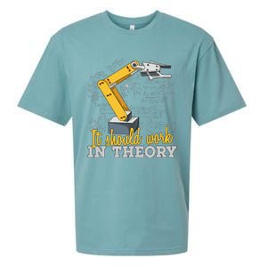 Cartoon Robotic Arm Funny Robotics Engineer Sueded Cloud Jersey T-Shirt