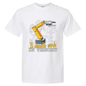 Cartoon Robotic Arm Funny Robotics Engineer Garment-Dyed Heavyweight T-Shirt