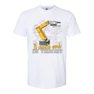 Cartoon Robotic Arm Funny Robotics Engineer Softstyle CVC T-Shirt