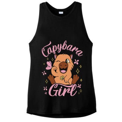Capybara  Rodent Animals Capybaras Funny Capybara  Ladies PosiCharge Tri-Blend Wicking Tank