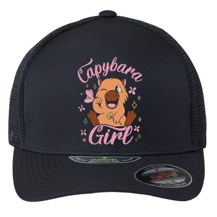 Capybara  Rodent Animals Capybaras Funny Capybara  Flexfit Unipanel Trucker Cap