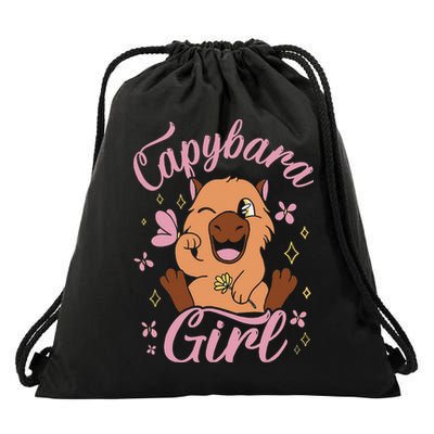 Capybara  Rodent Animals Capybaras Funny Capybara  Drawstring Bag