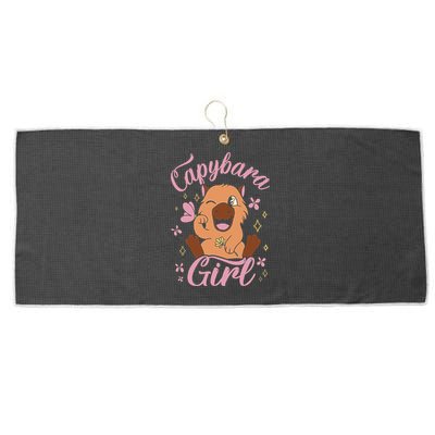 Capybara  Rodent Animals Capybaras Funny Capybara  Large Microfiber Waffle Golf Towel