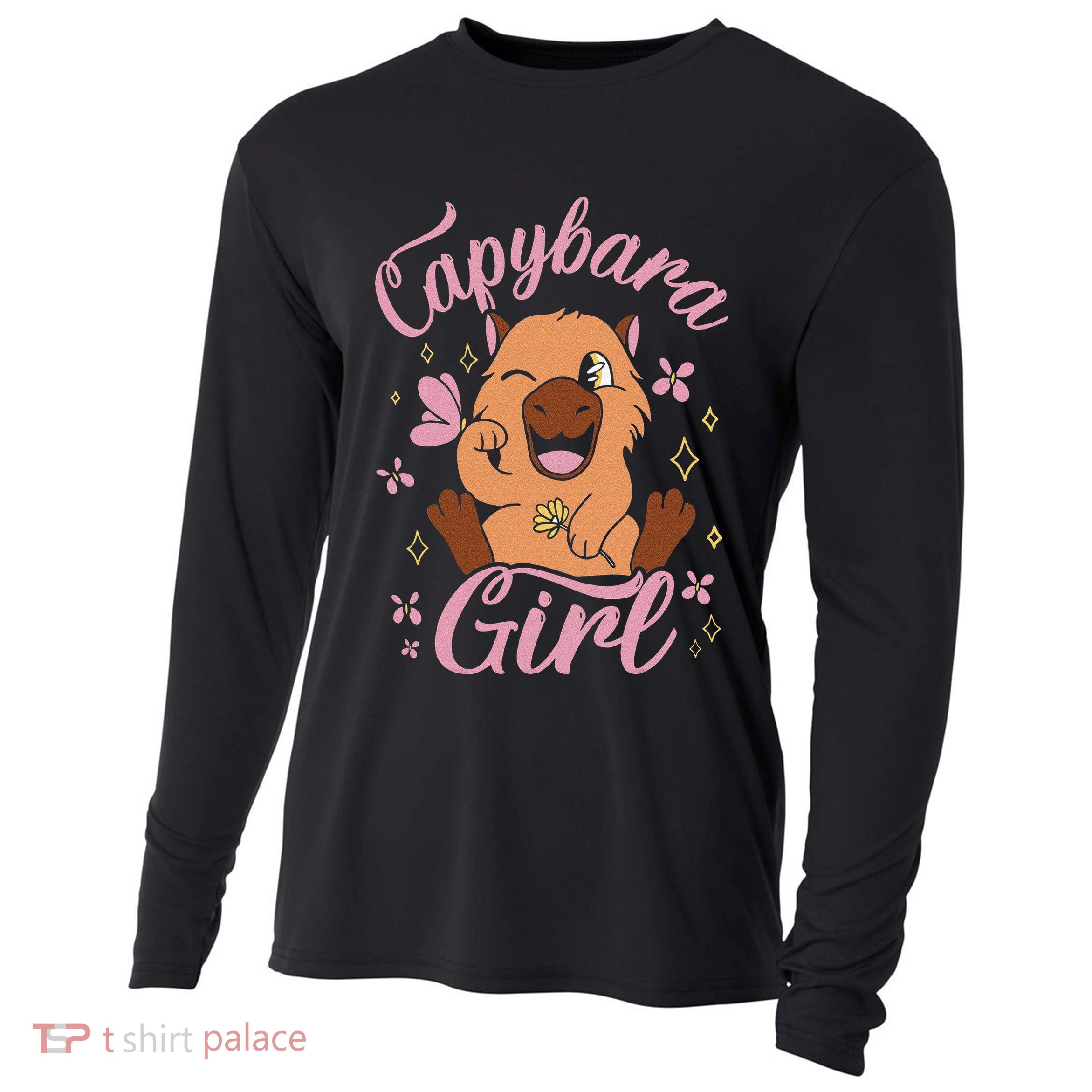 Capybara  Rodent Animals Capybaras Funny Capybara  Cooling Performance Long Sleeve Crew