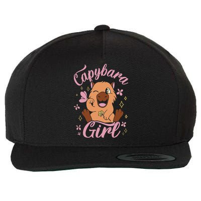 Capybara  Rodent Animals Capybaras Funny Capybara  Wool Snapback Cap