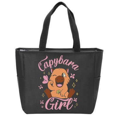 Capybara  Rodent Animals Capybaras Funny Capybara  Zip Tote Bag